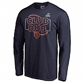Men's Bears Navy 2018 NFL Playoffs Club Dub Long Sleeve T-Shirt,baseball caps,new era cap wholesale,wholesale hats